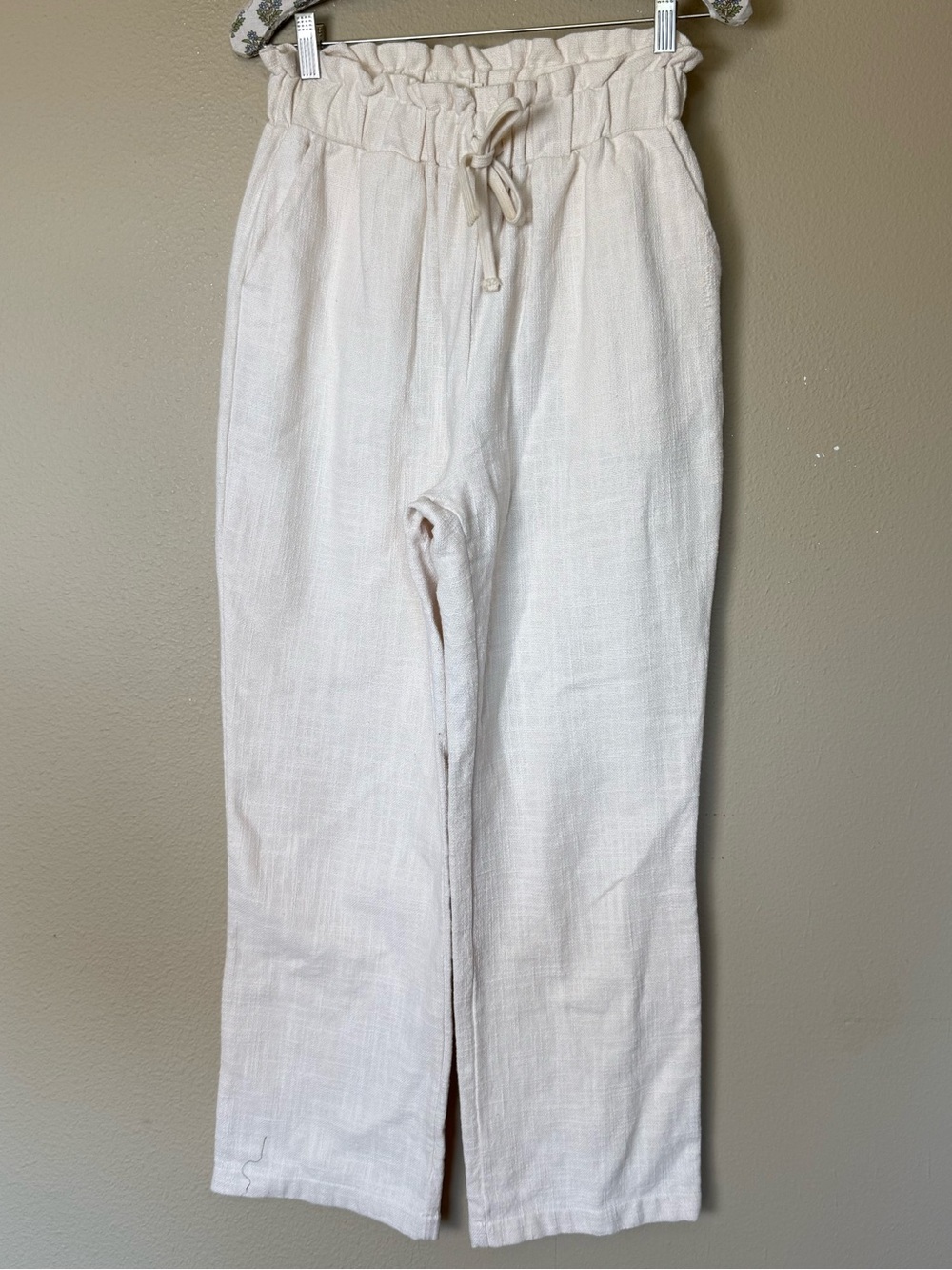 Harly Jae Natural Hemp Paper Bag High Waist Pants Size S/M - Picture 2 of 6
